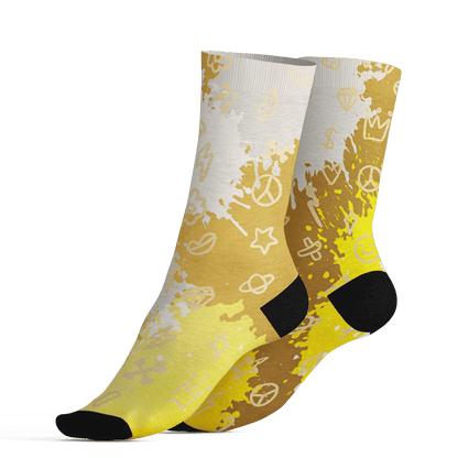 Sail 4s Socks Match Hustle Grind Pray 3D All-Over Print - NastyJamz