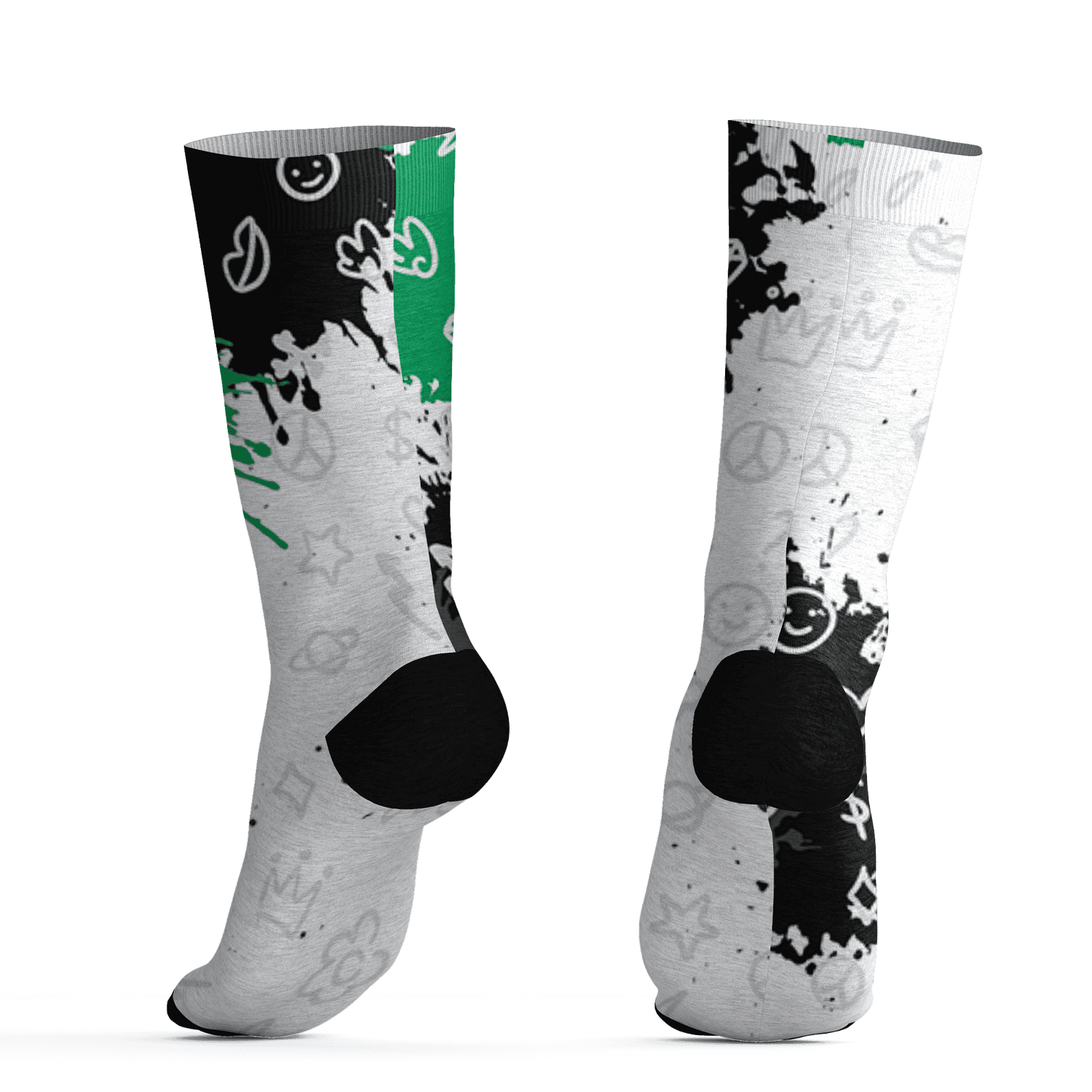 Lucky Green 5s Socks Match Hustle Grind Pray 3D All-Over Print - NastyJamz