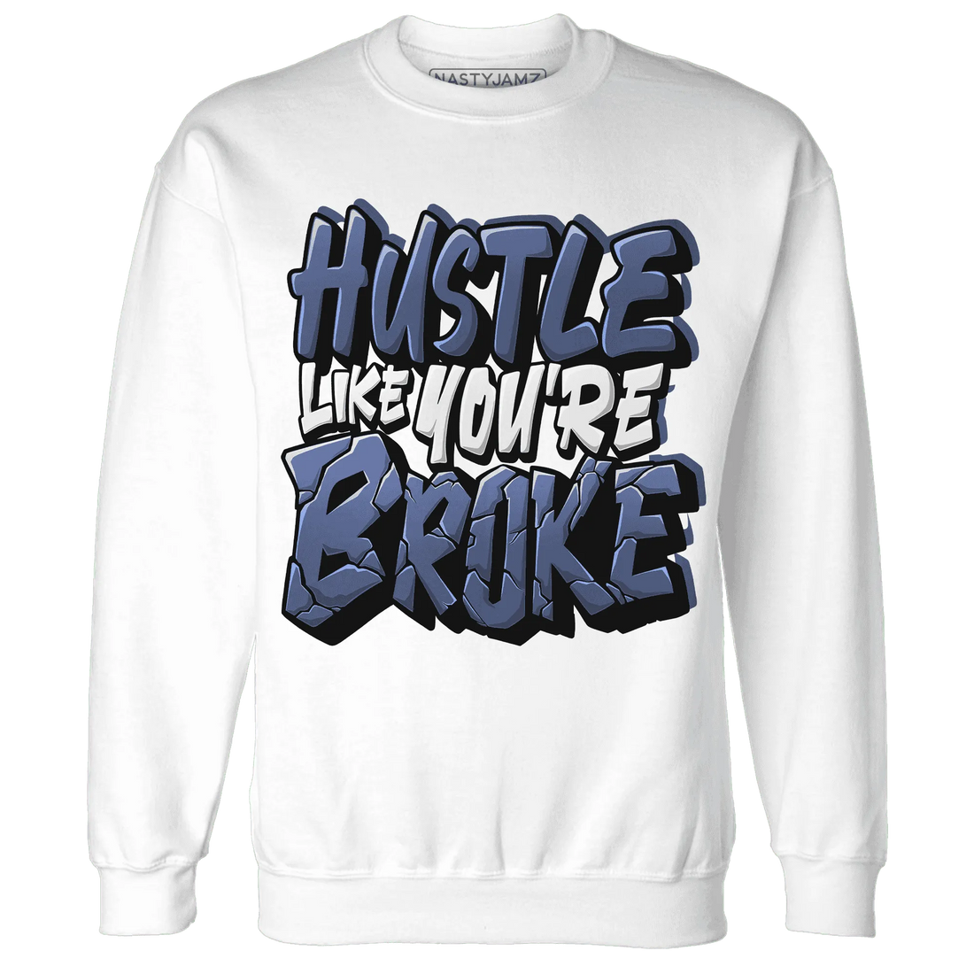 Low-Diffused-Blue-11s-Sweatshirt-Match-Hustle-Like-Broke