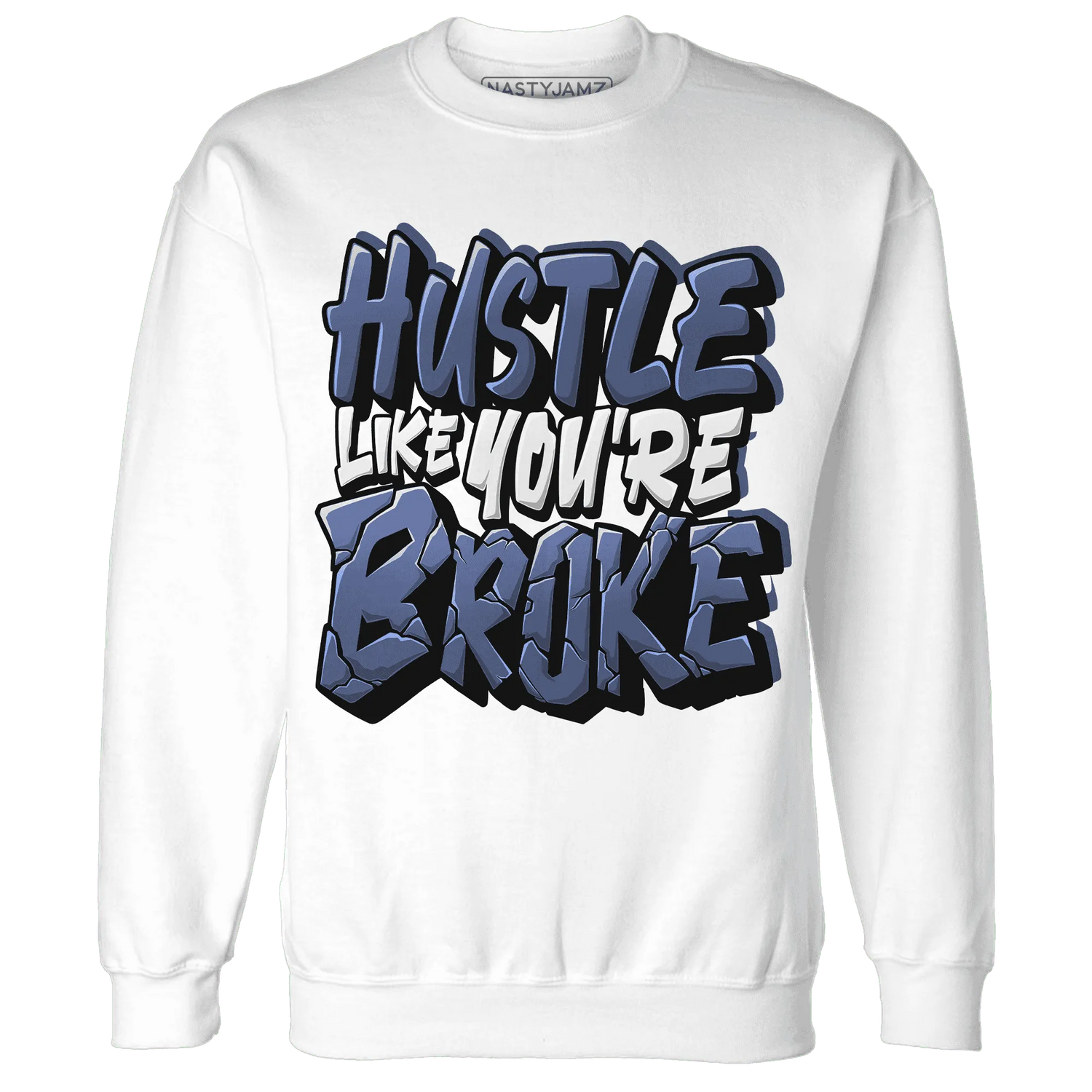 Low-Diffused-Blue-11s-Sweatshirt-Match-Hustle-Like-Broke