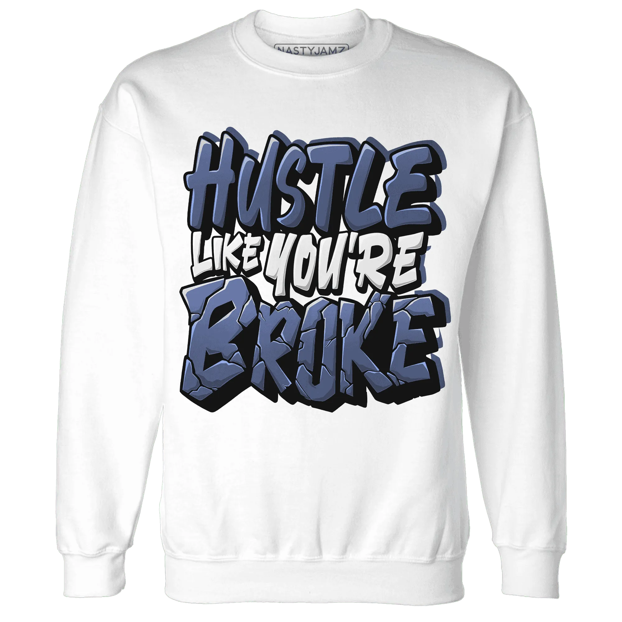 Low-Diffused-Blue-11s-Sweatshirt-Match-Hustle-Like-Broke