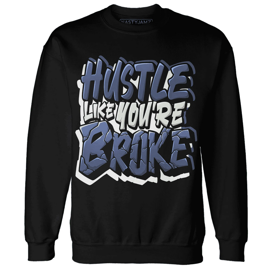 Low-Diffused-Blue-11s-Sweatshirt-Match-Hustle-Like-Broke