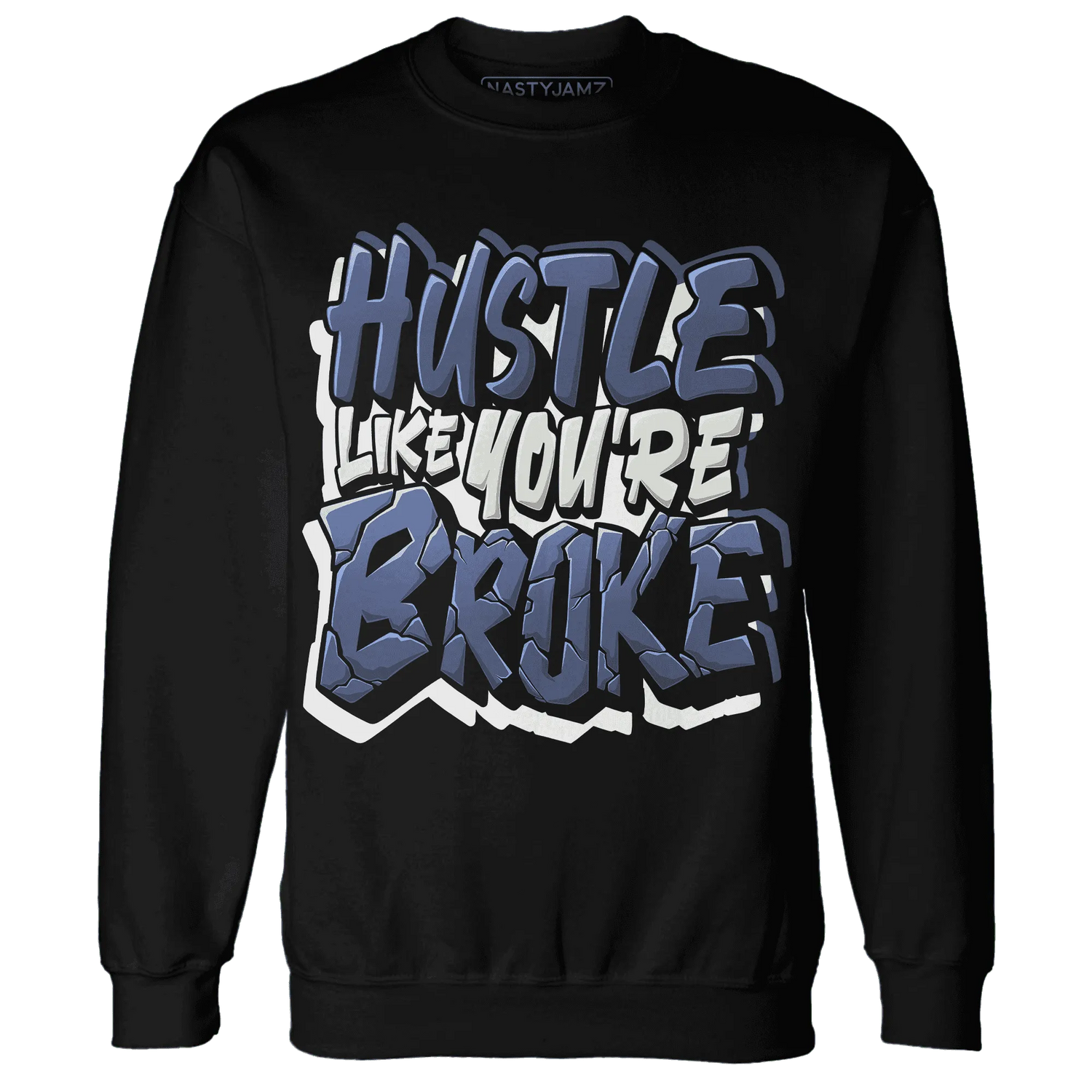 Low-Diffused-Blue-11s-Sweatshirt-Match-Hustle-Like-Broke