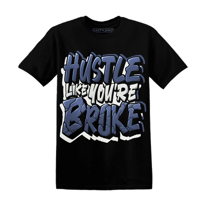 Low-Diffused-Blue-11s-T-Shirt-Match-Hustle-Like-Broke