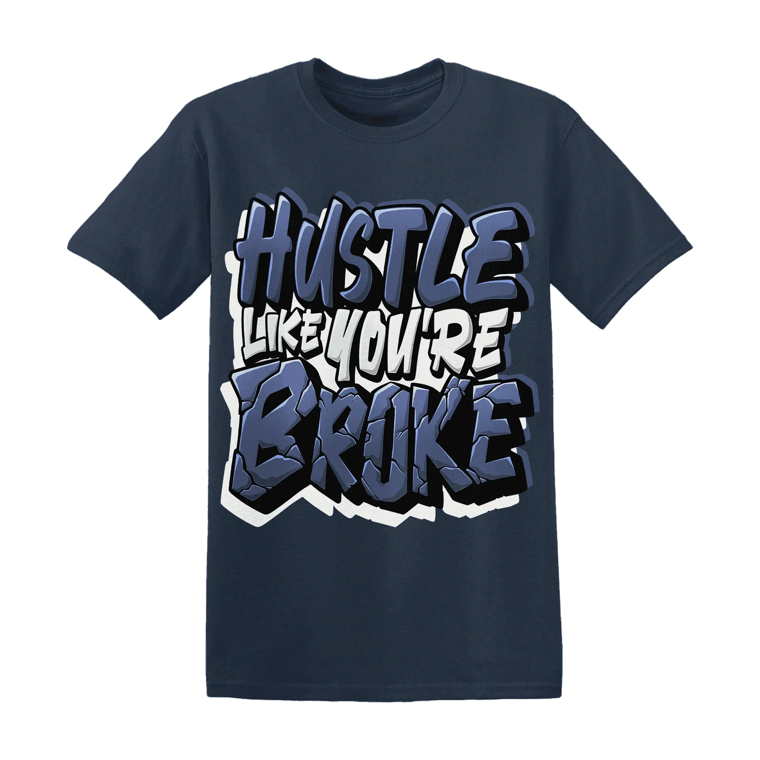 Low-Diffused-Blue-11s-T-Shirt-Match-Hustle-Like-Broke