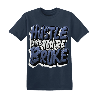Low-Diffused-Blue-11s-T-Shirt-Match-Hustle-Like-Broke