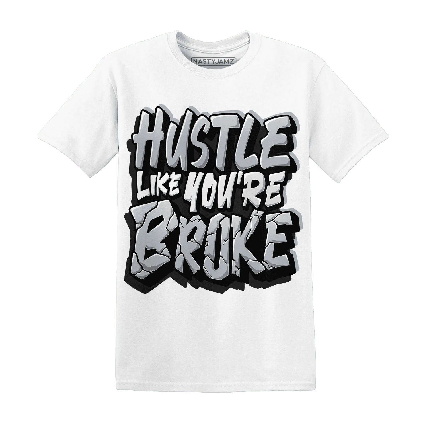 NastyJamz-Wolf-Grey-12s-T-Shirt-Match-Hustle-Like-Broke