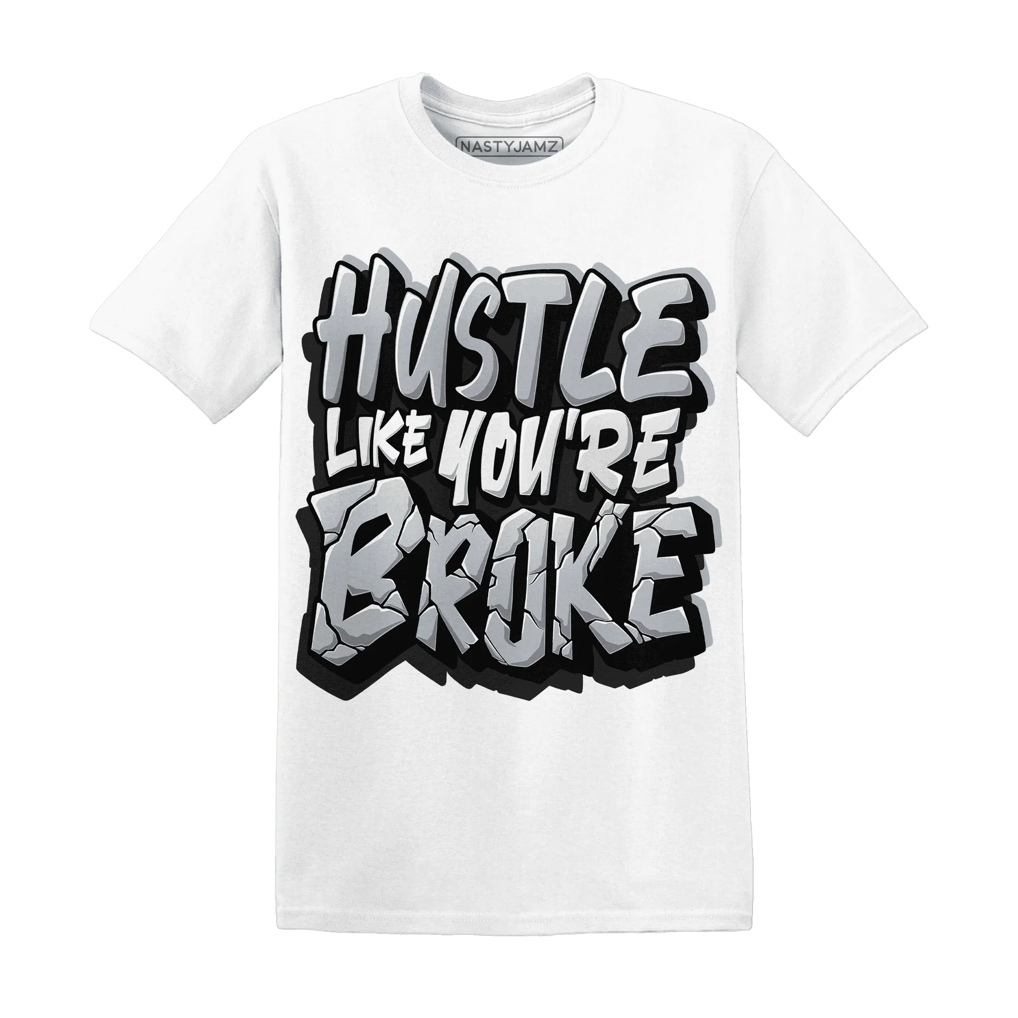 NastyJamz-Wolf-Grey-12s-T-Shirt-Match-Hustle-Like-Broke