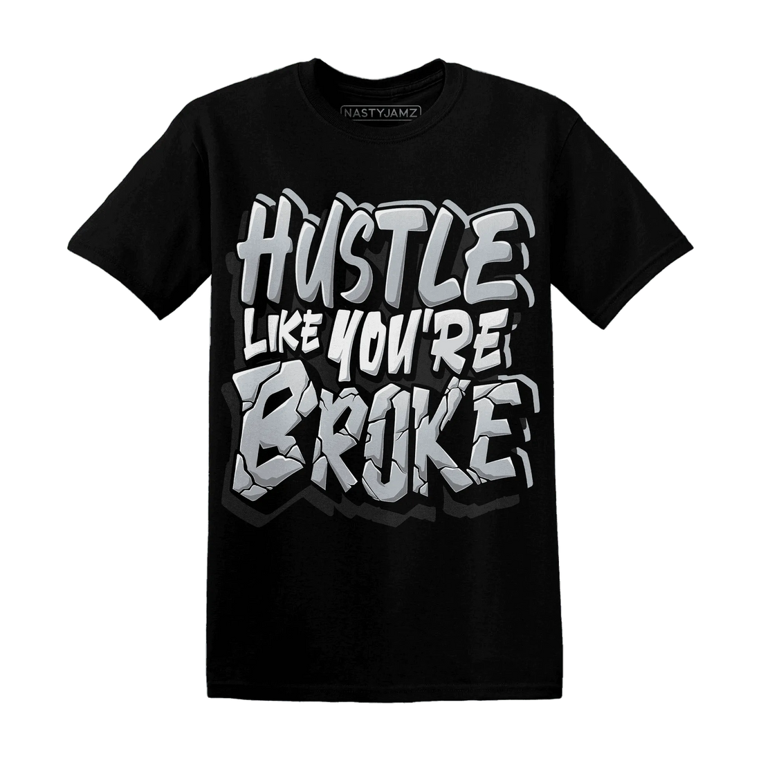NastyJamz-Wolf-Grey-12s-T-Shirt-Match-Hustle-Like-Broke