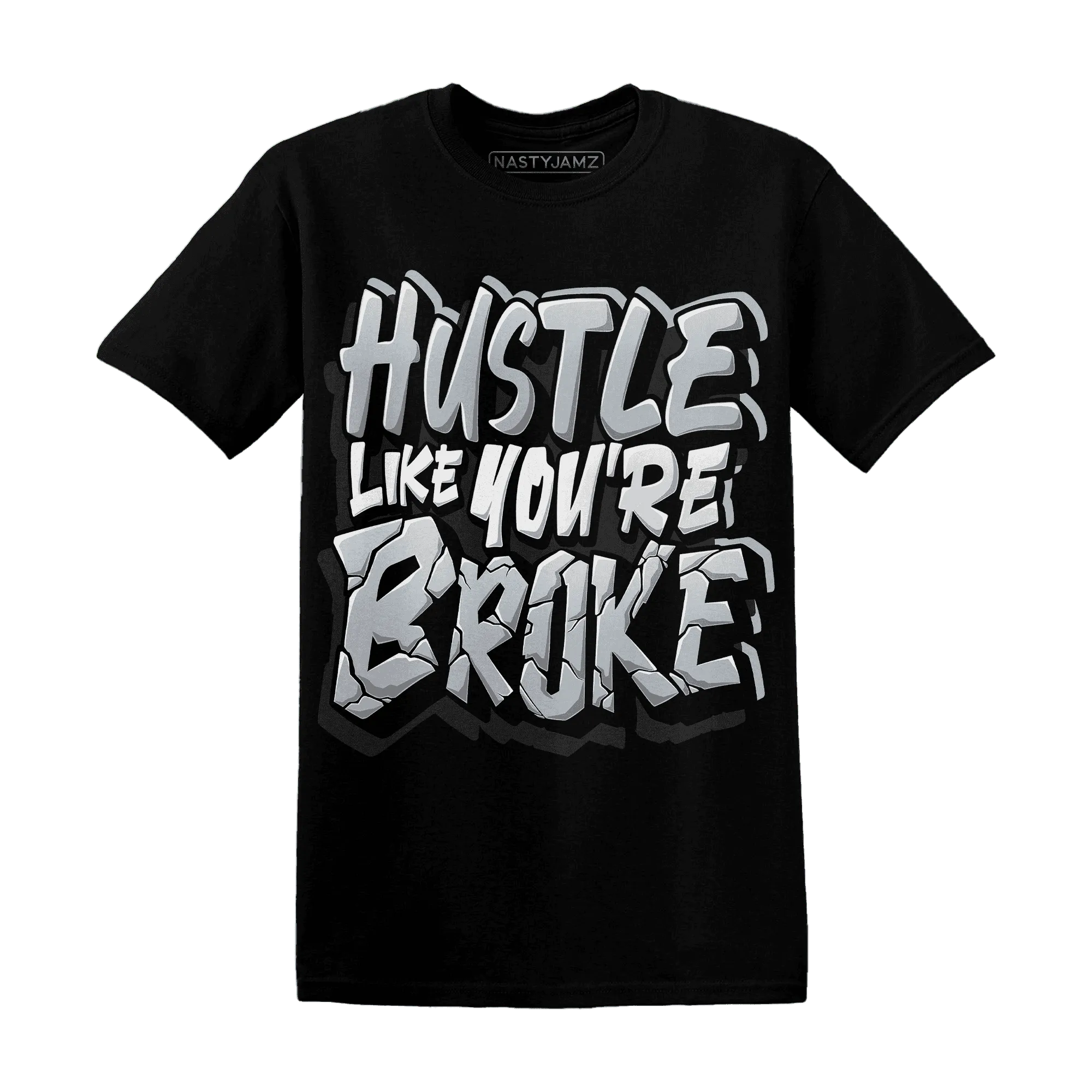 NastyJamz-Wolf-Grey-12s-T-Shirt-Match-Hustle-Like-Broke