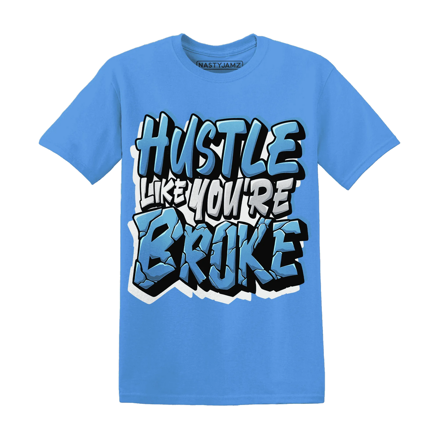 NastyJamz-Carolina-Blue-Univercitii-17s-T-Shirt-Match-Hustle-Like-Broke