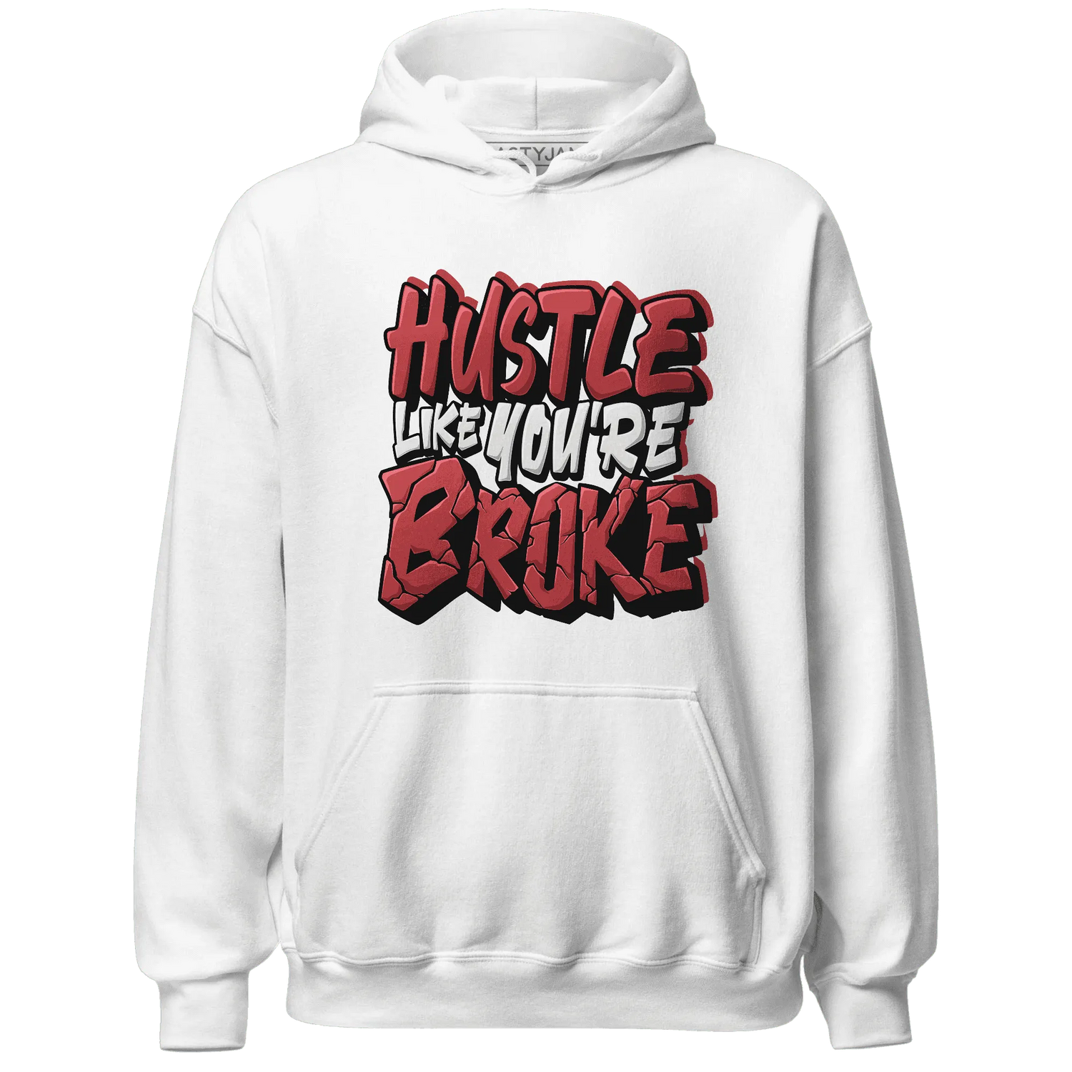 Black-Toe-Reimagined-Red-White-1s-NastyJamz-Hoodie-Match-Hustle-Like-Broke