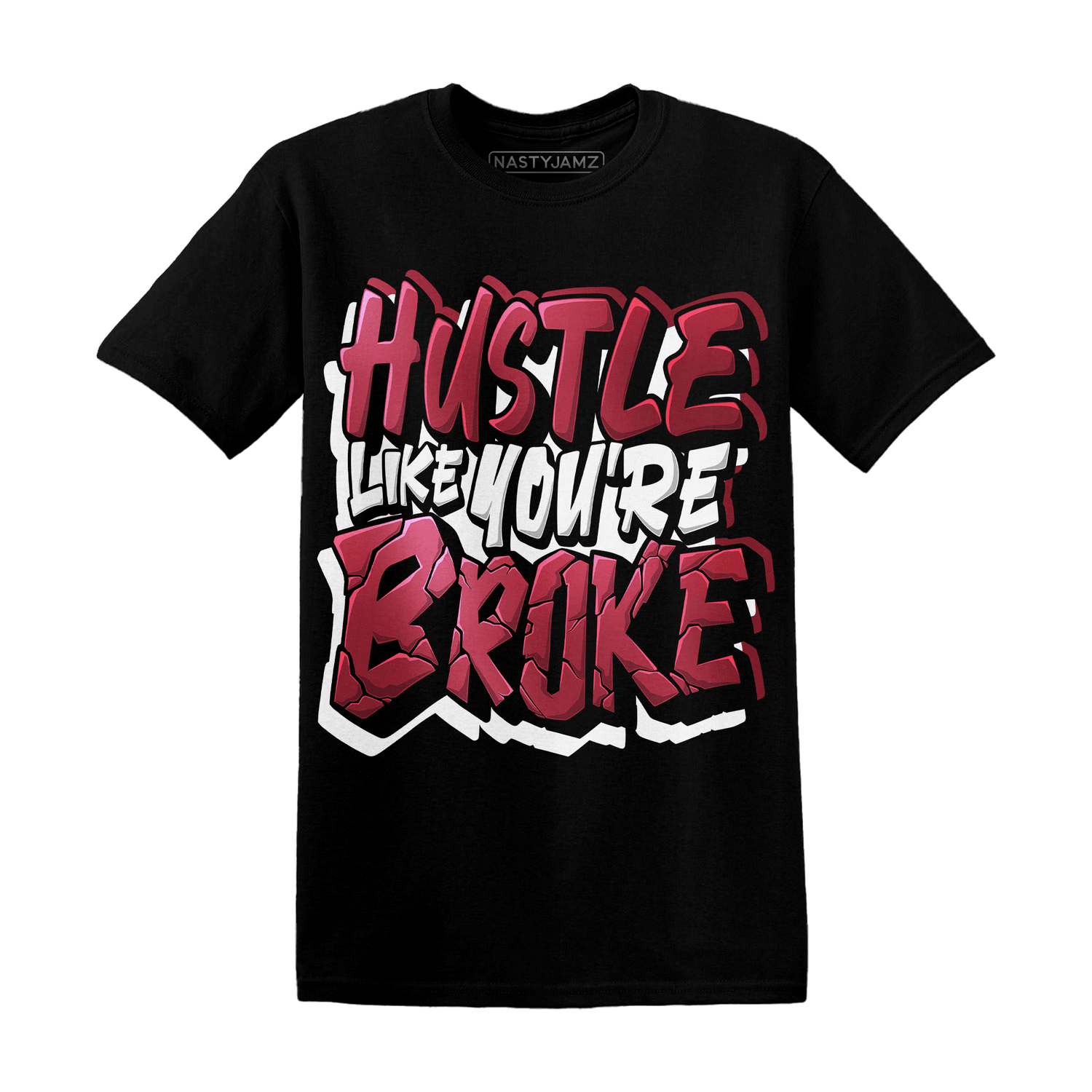 High 85 Metallic Burgundy 1s T Shirt Match Hustle Like Broke - NastyJamz