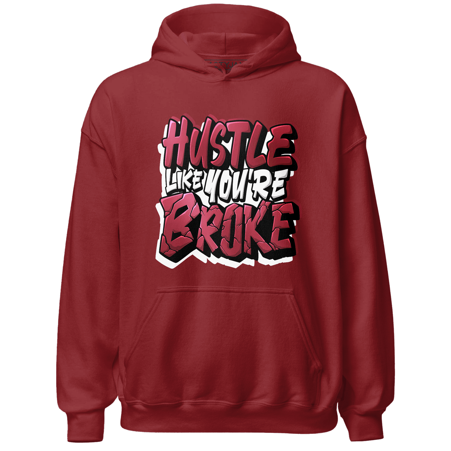 High 85 Metallic Burgundy 1s Hoodie Match Hustle Like Broke - NastyJamz
