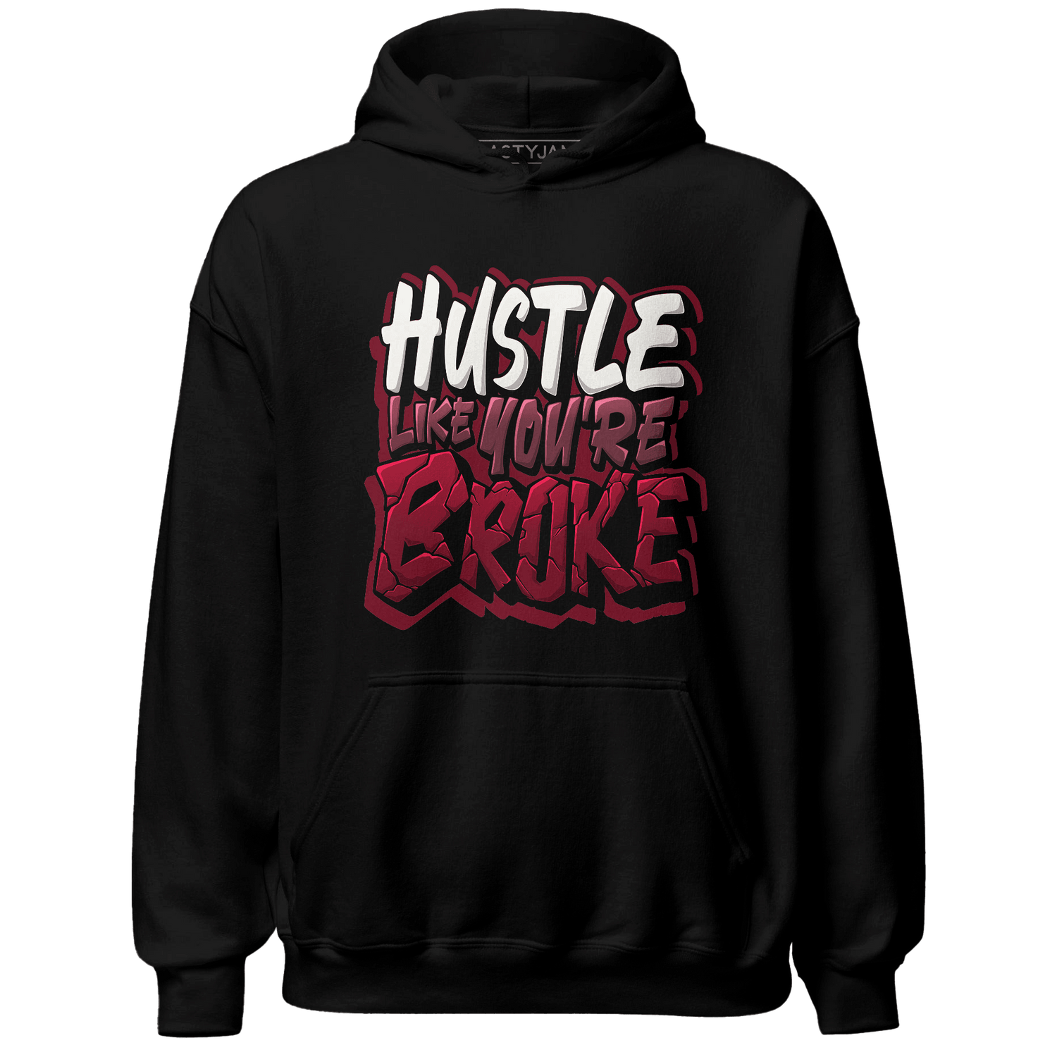 High White Team Red 1s Hoodie Match Hustle Like Broke - NastyJamz