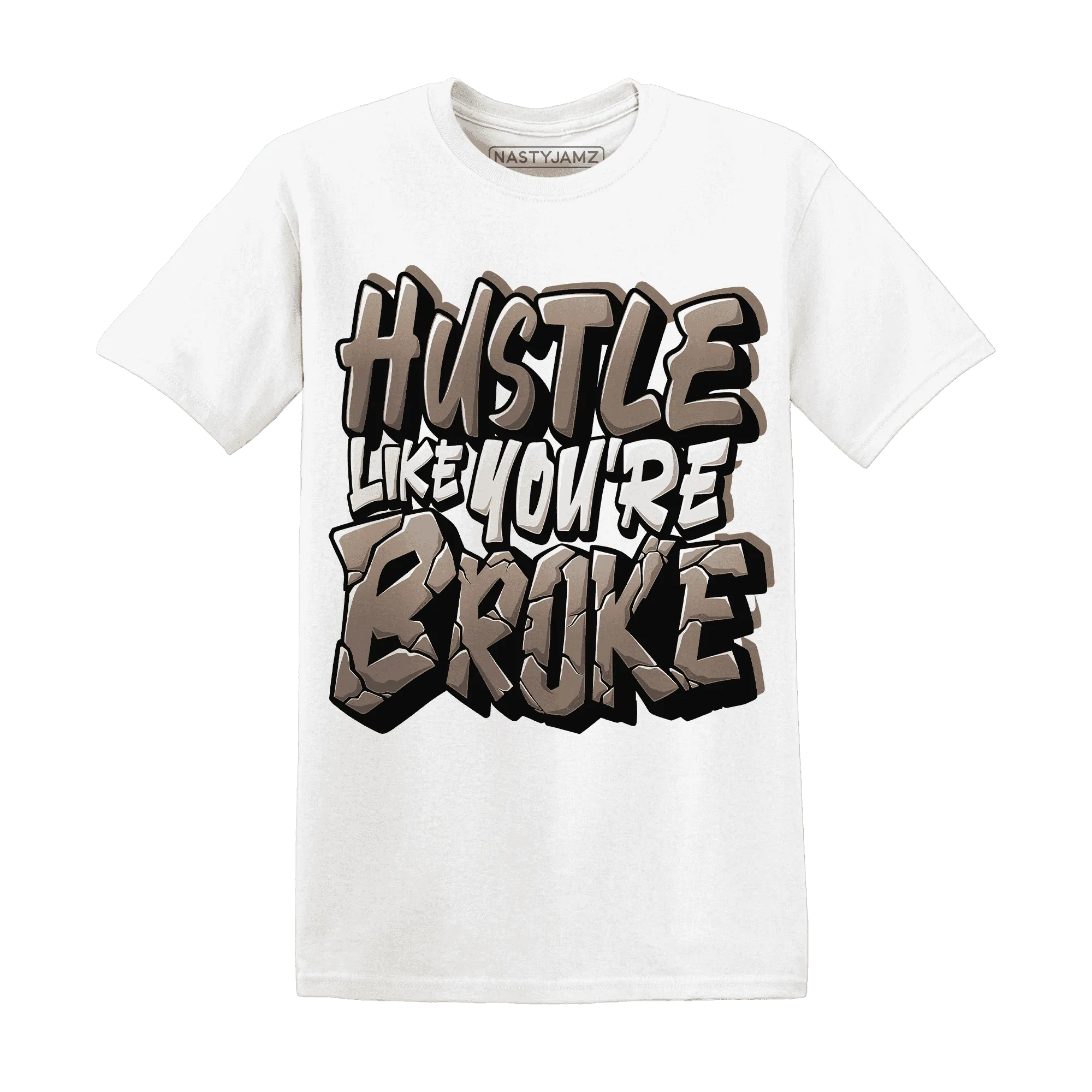 NastyJamz-Low-Mocha-1s-T-Shirt-Match-Hustle-Like-Broke