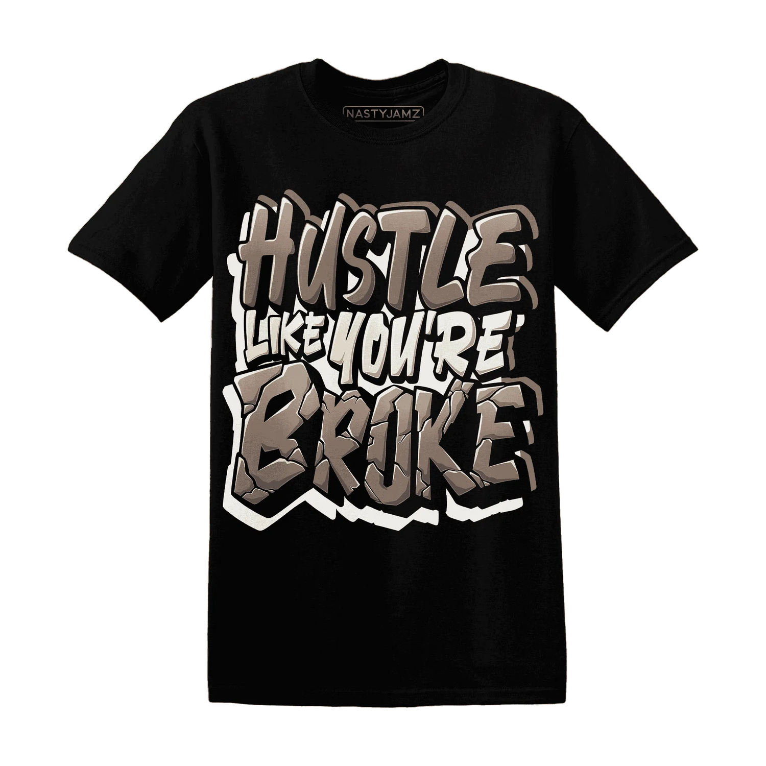 NastyJamz-Low-Mocha-1s-T-Shirt-Match-Hustle-Like-Broke