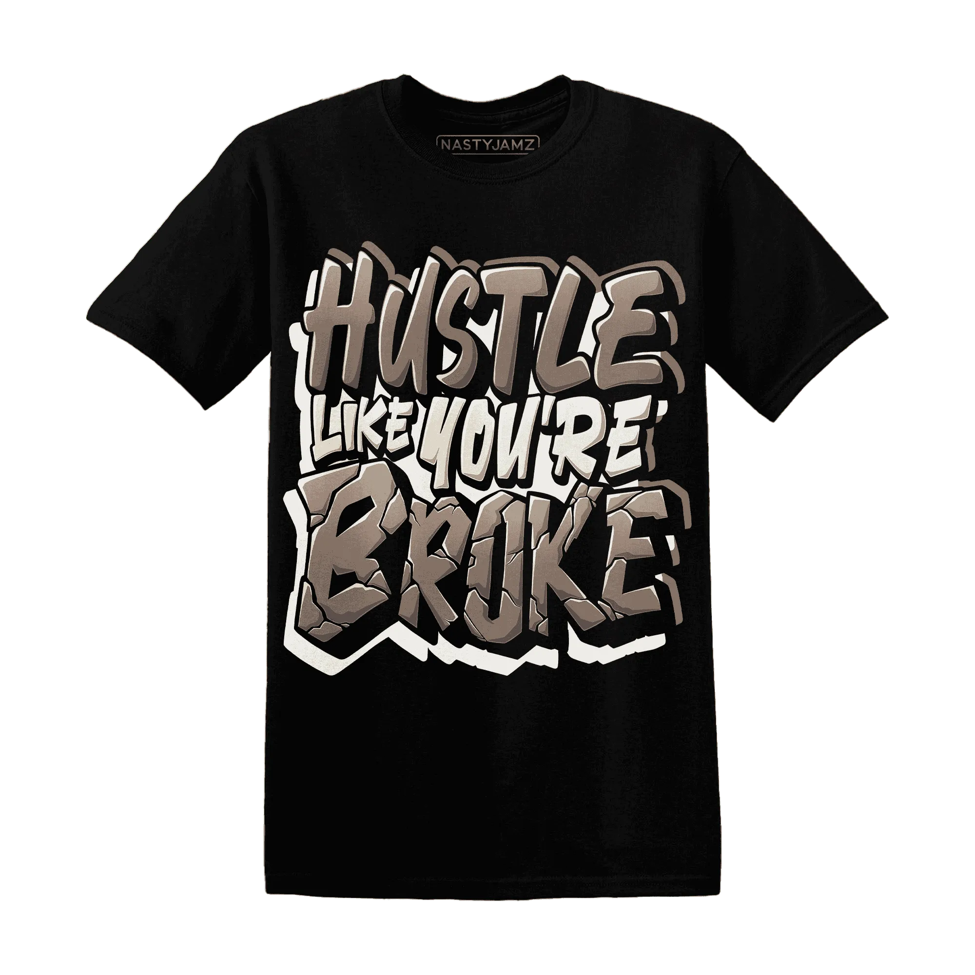 NastyJamz-Low-Mocha-1s-T-Shirt-Match-Hustle-Like-Broke