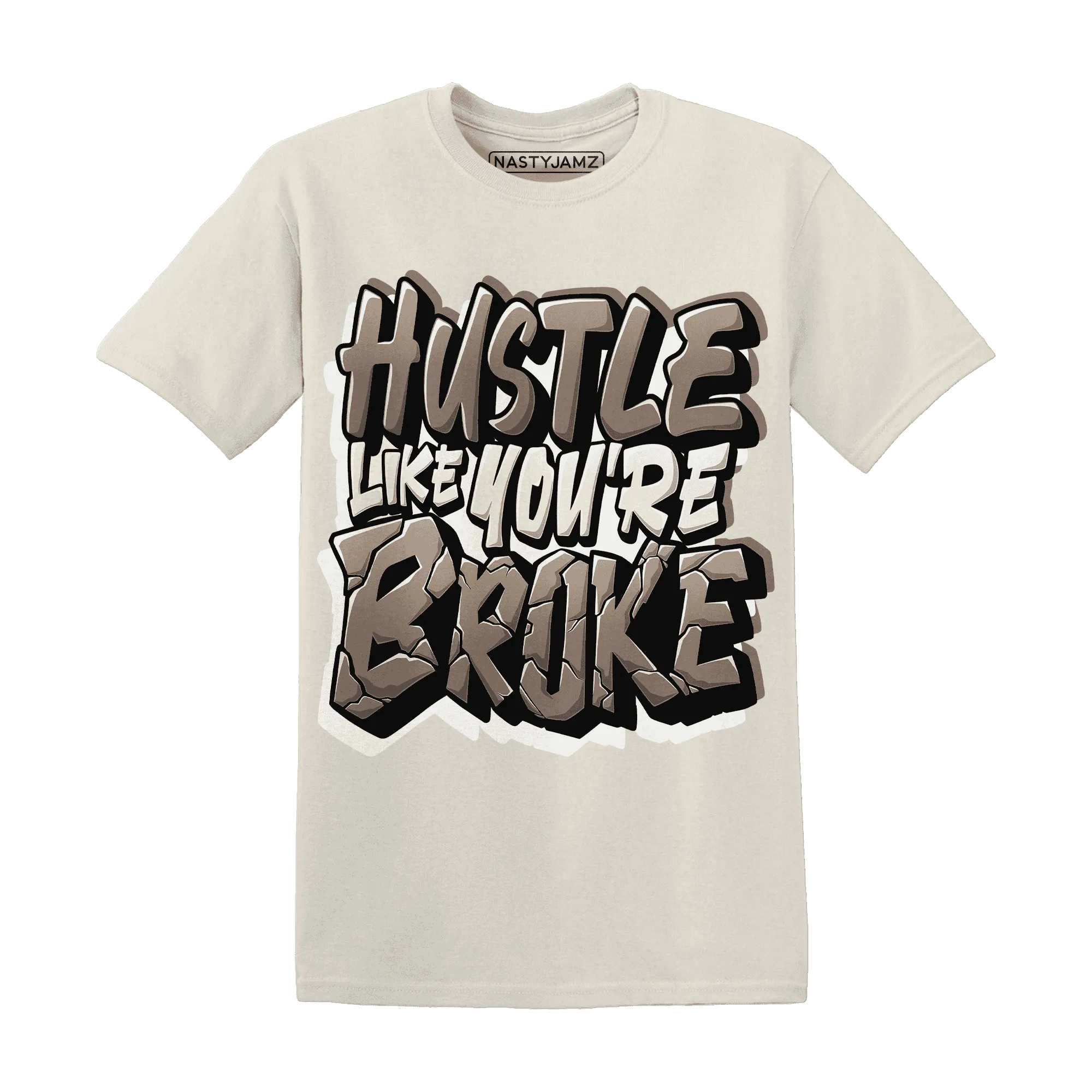 NastyJamz-Low-Mocha-1s-T-Shirt-Match-Hustle-Like-Broke