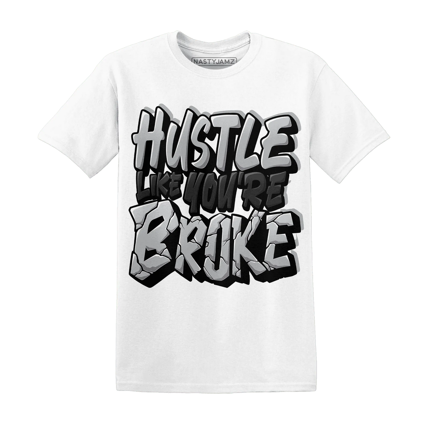 Wolf-Grey-1s-T-Shirt-Match-Hustle-Like-Broke