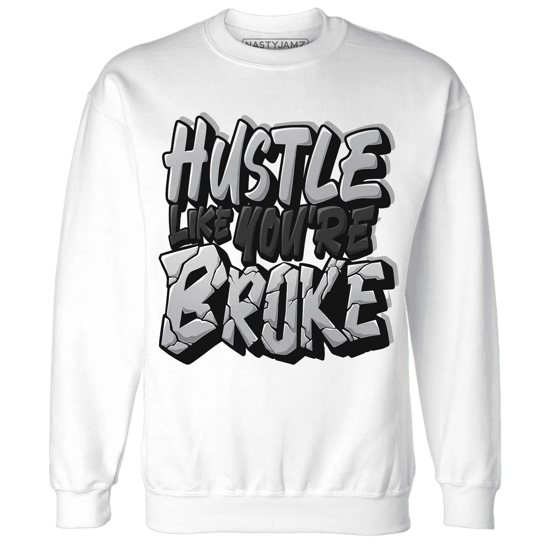 Wolf-Grey-1s-Sweatshirt-Match-Hustle-Like-Broke