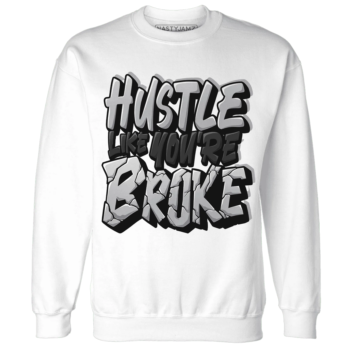Wolf-Grey-1s-Sweatshirt-Match-Hustle-Like-Broke
