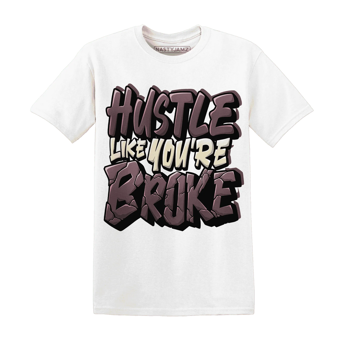 NastyJamz-Burgundy-Crush-3s-T-Shirt-Match-Hustle-Like-Broke