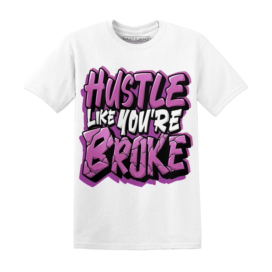GS Hyper Violet 4s T Shirt Hustle Like Broke - NastyJamz