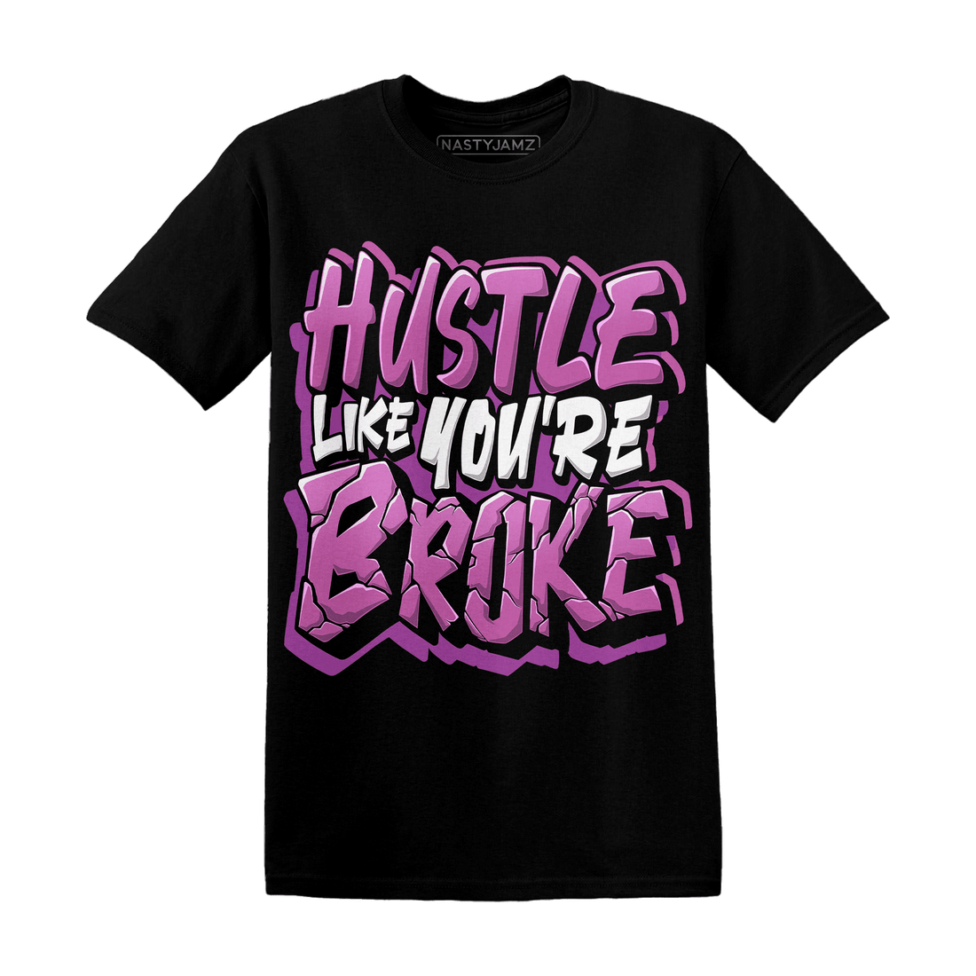 GS Hyper Violet 4s T Shirt Hustle Like Broke - NastyJamz