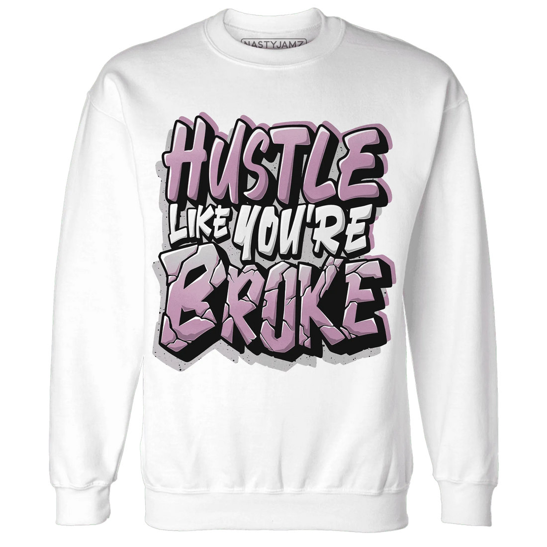 Orchid-Neutral-Grey-Black-White-4s-NastyJamz-Sweatshirt-Match-Hustle-Like-Broke