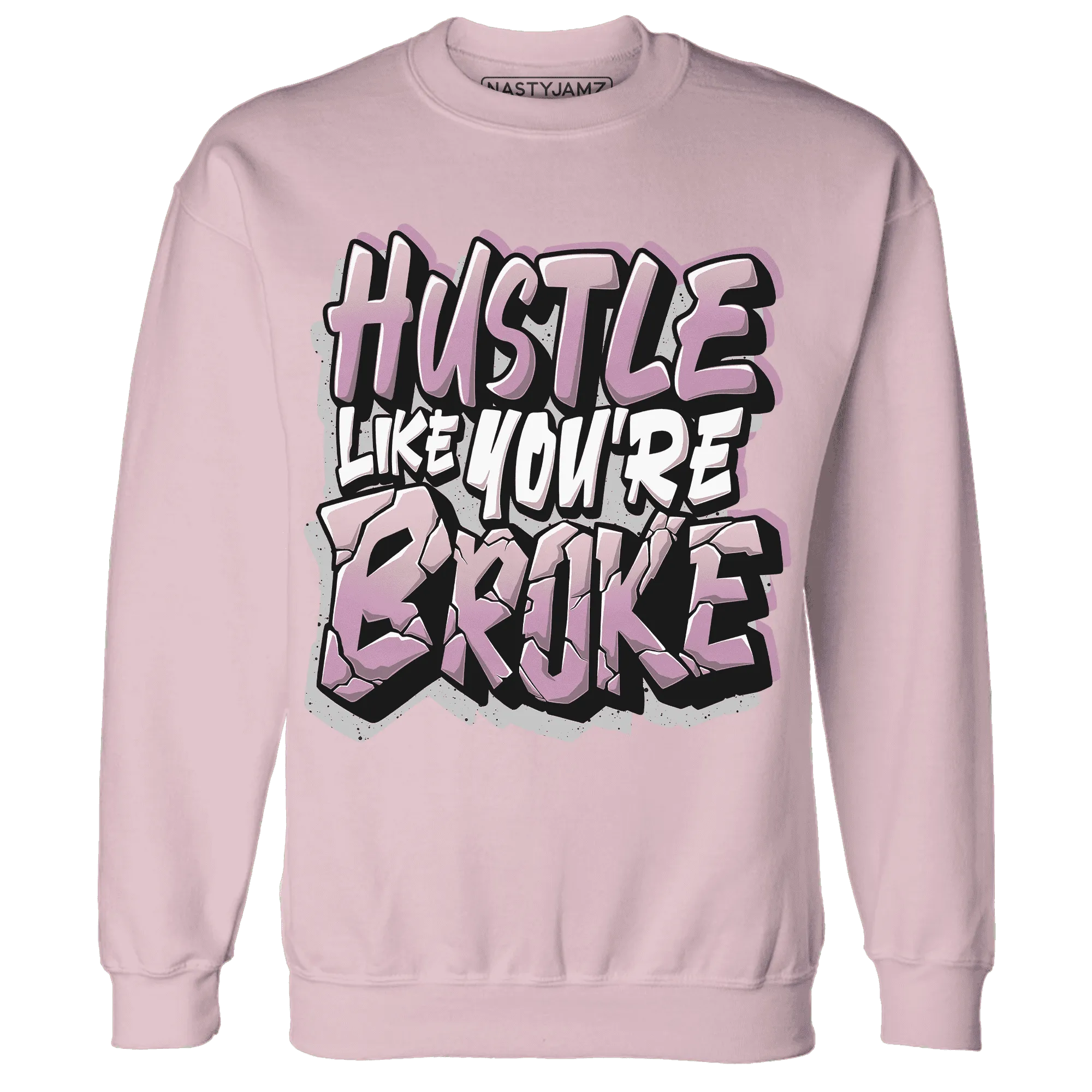 Orchid-Neutral-Grey-Black-White-4s-NastyJamz-Sweatshirt-Match-Hustle-Like-Broke