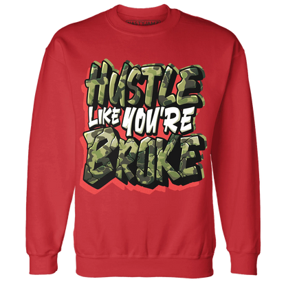 AM-90-Dark-Sage-Solar-Red-NastyJamz-Sweatshirt-Match-Hustle-Like-Broke