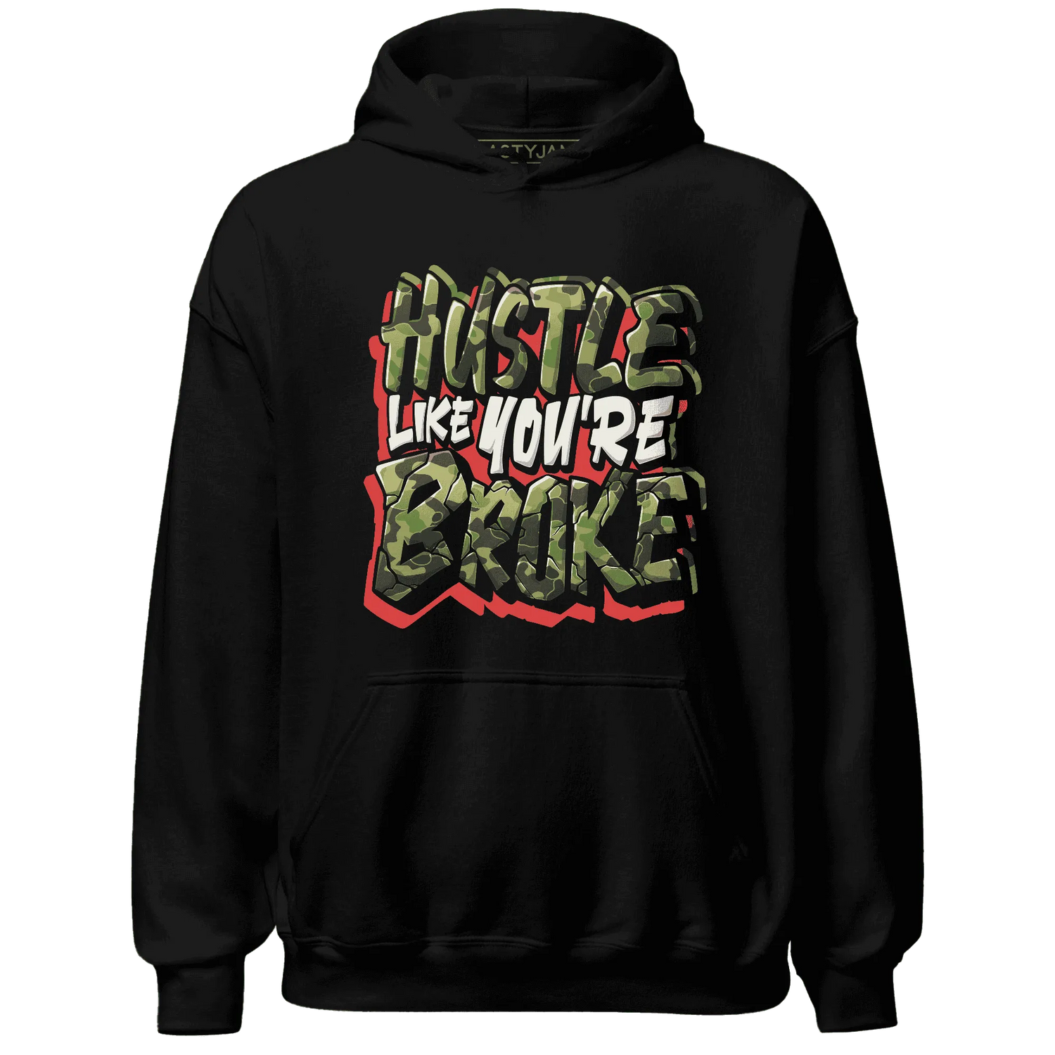 AM-90-Dark-Sage-Solar-Red-NastyJamz-Hoodie-Match-Hustle-Like-Broke