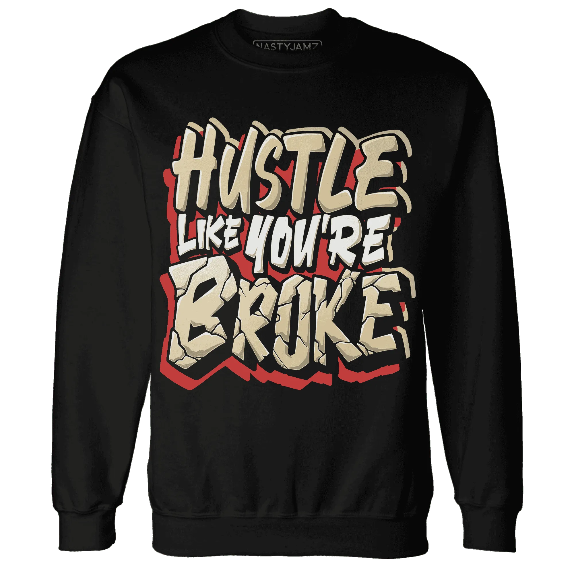 Dunk-Strawberry-Waffle-NastyJamz-Sweatshirt-Match-Hustle-Like-Broke
