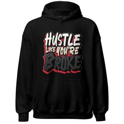 Jumman Jack University Red Hoodie Match Hustle Like Broke - NastyJamz