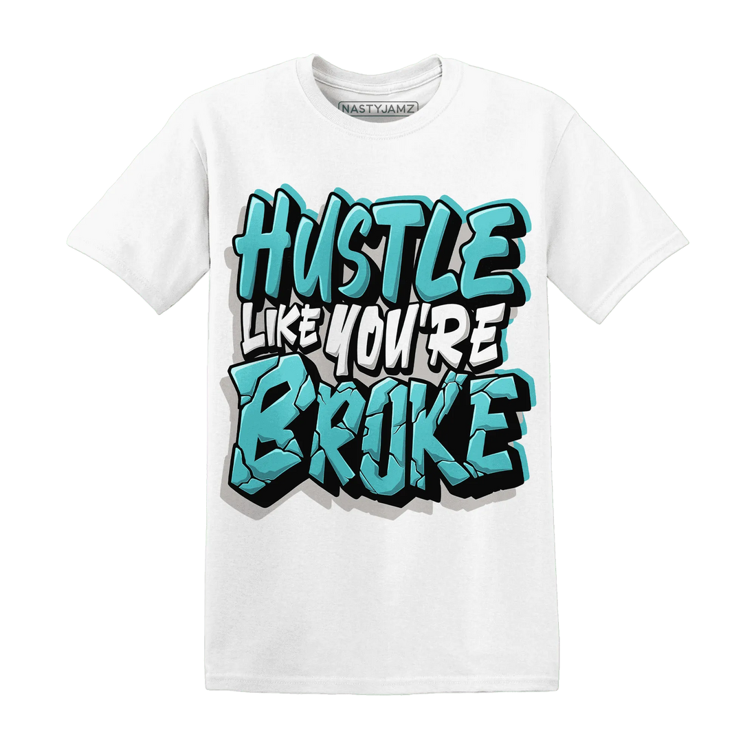 NastyJamz-NBL-Cyan-Burst-9060-T-Shirt-Match-Hustle-Like-Broke