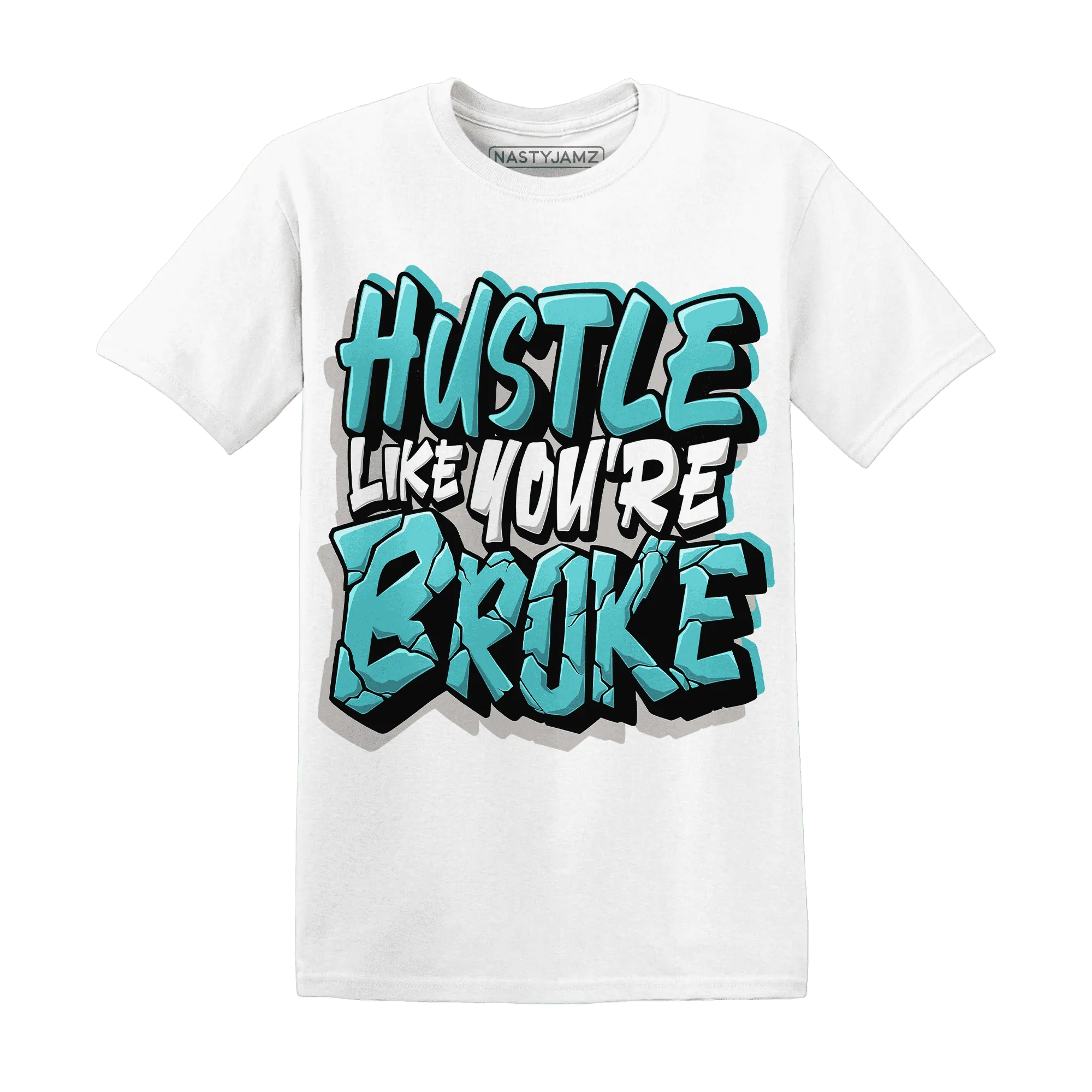 NastyJamz-NBL-Cyan-Burst-9060-T-Shirt-Match-Hustle-Like-Broke