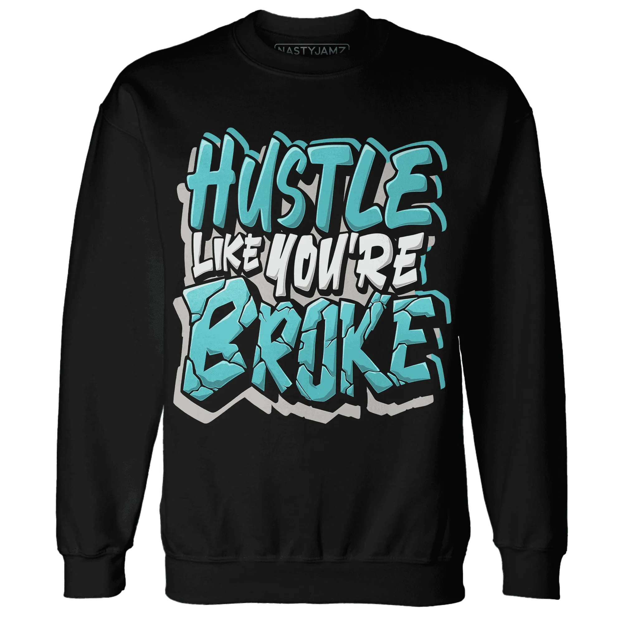 NastyJamz-NBL-Cyan-Burst-9060-Sweatshirt-Match-Hustle-Like-Broke