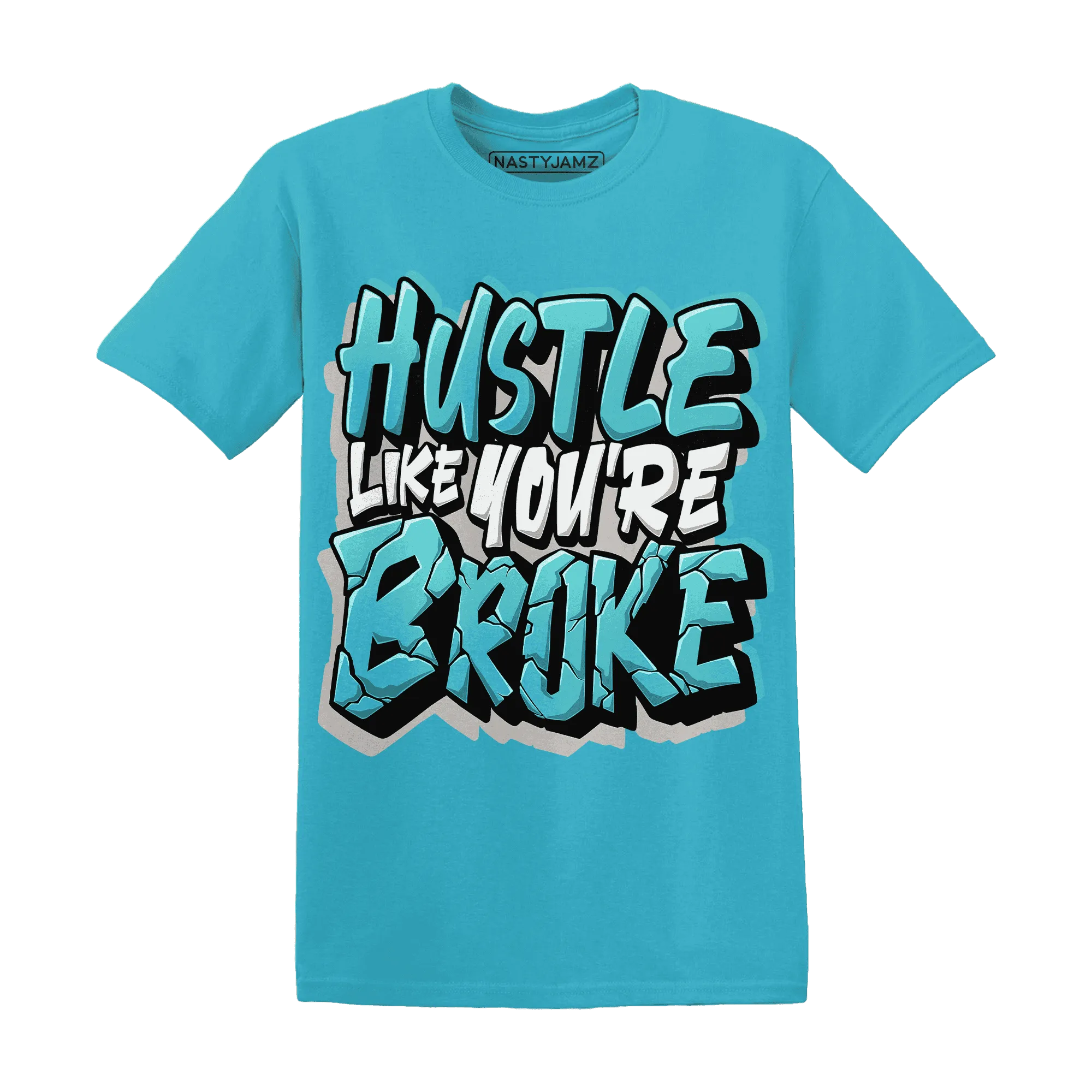 NastyJamz-NBL-Cyan-Burst-9060-T-Shirt-Match-Hustle-Like-Broke