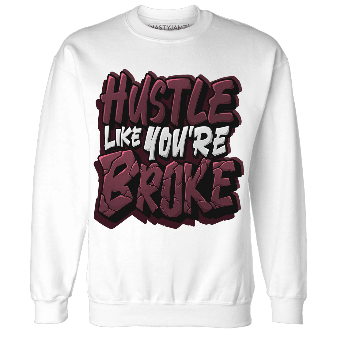 NastyJamz-VaporMax-Night-Maron-Burgundy-Sweatshirt-Match-Hustle-Like-Broke