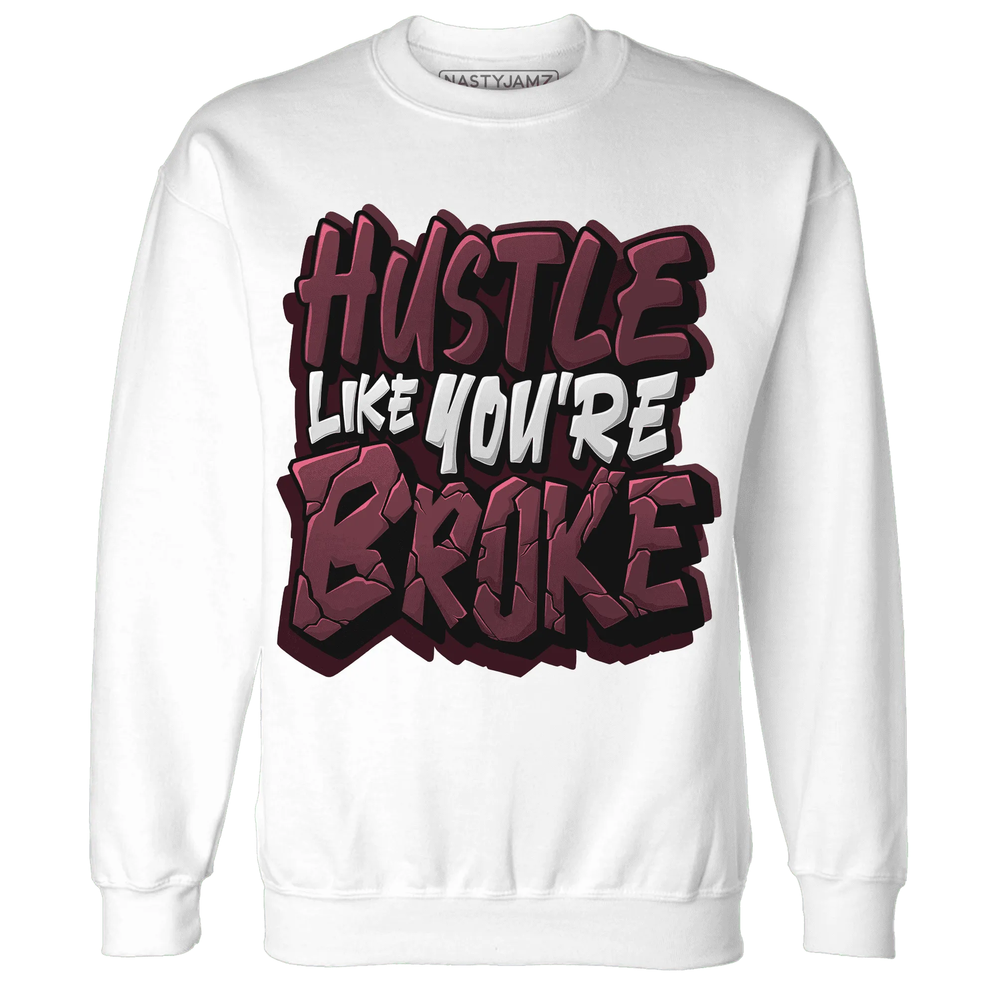 NastyJamz-VaporMax-Night-Maron-Burgundy-Sweatshirt-Match-Hustle-Like-Broke