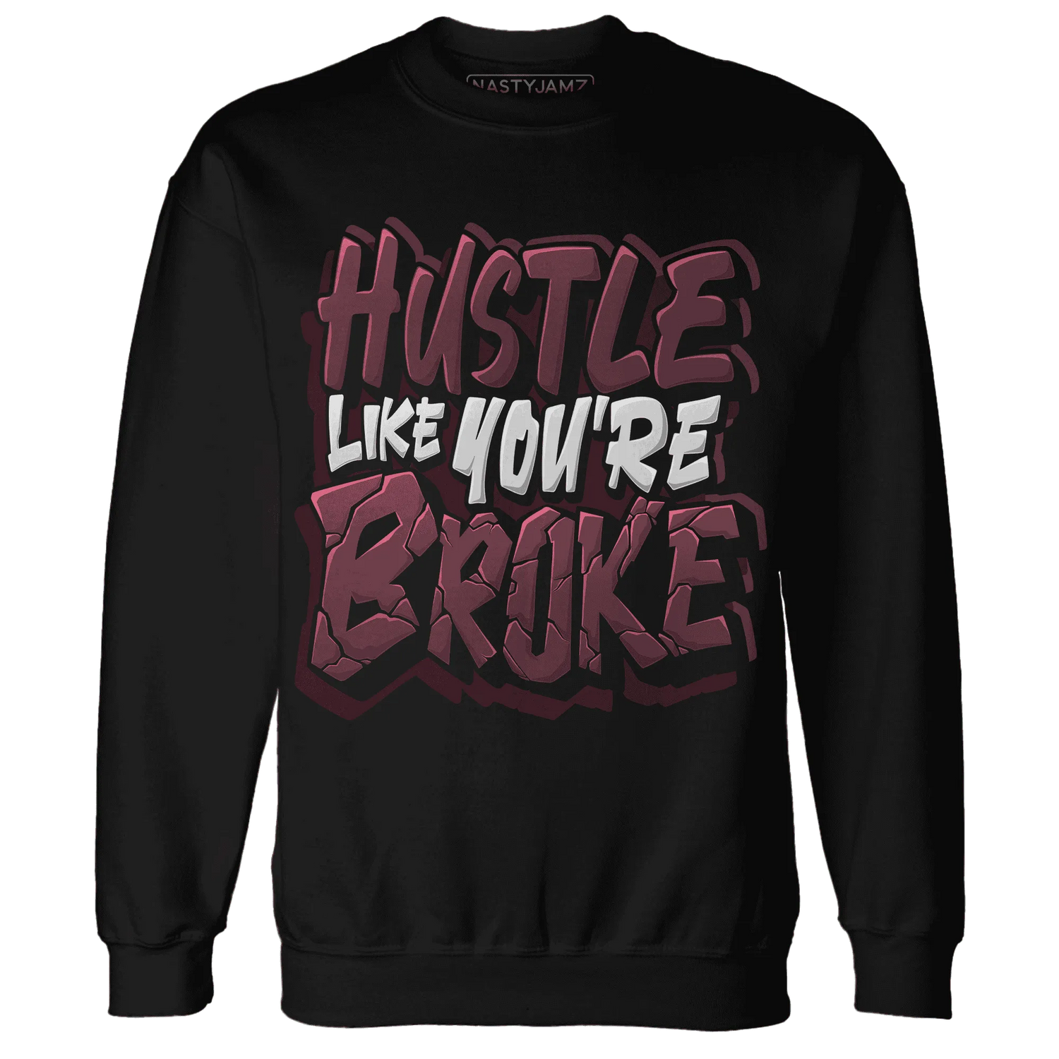 NastyJamz-VaporMax-Night-Maron-Burgundy-Sweatshirt-Match-Hustle-Like-Broke