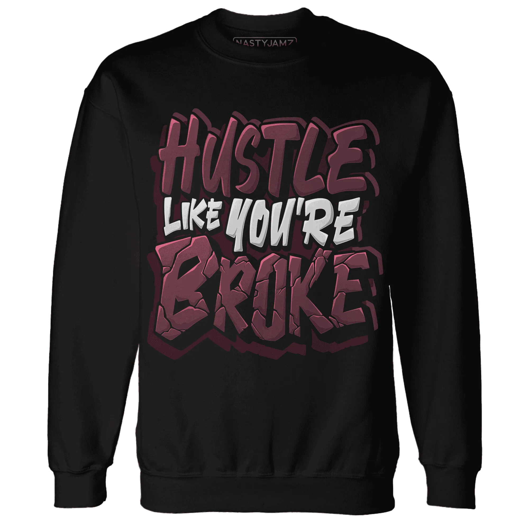 NastyJamz-VaporMax-Night-Maron-Burgundy-Sweatshirt-Match-Hustle-Like-Broke