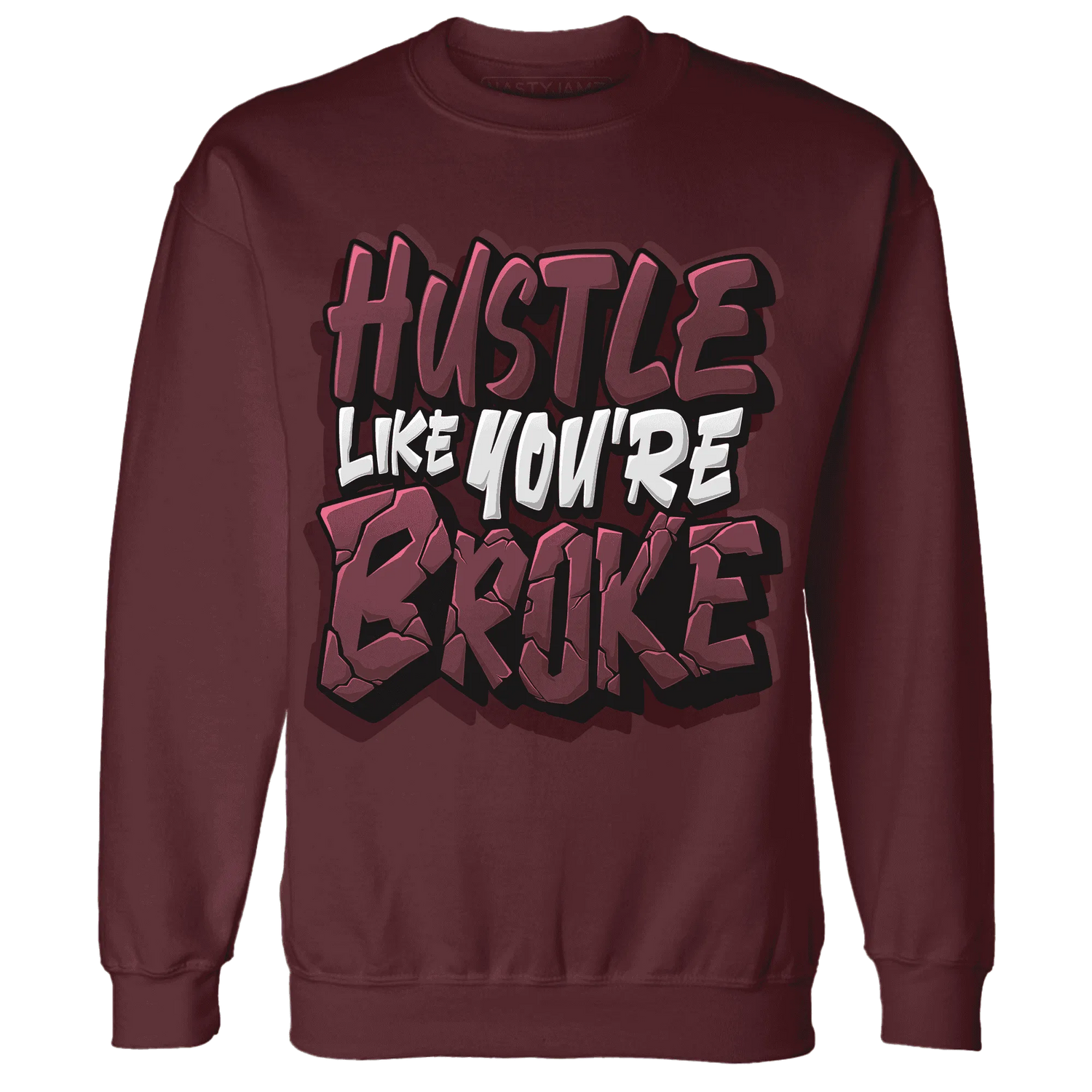 NastyJamz-VaporMax-Night-Maron-Burgundy-Sweatshirt-Match-Hustle-Like-Broke