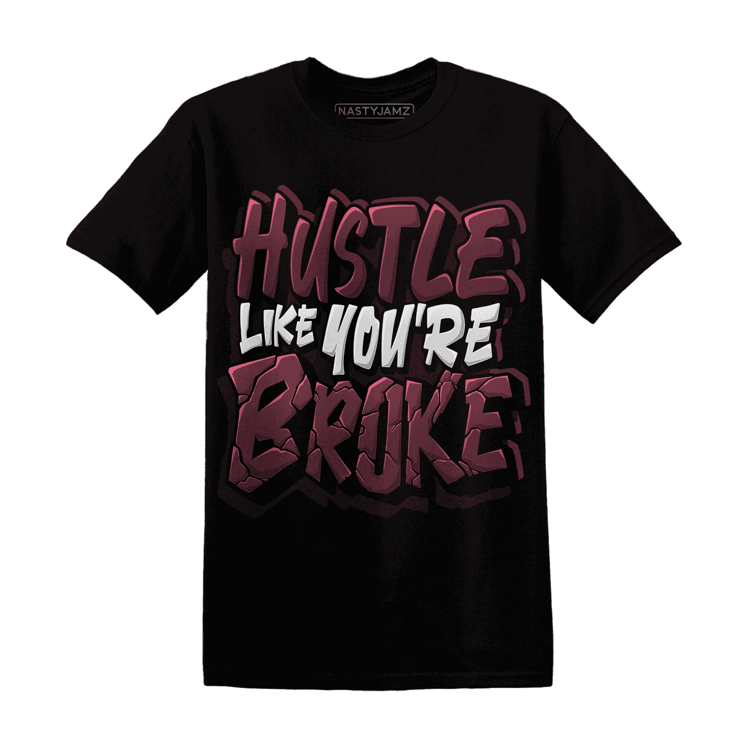 NastyJamz-VaporMax-Night-Maron-Burgundy-T-Shirt-Match-Hustle-Like-Broke