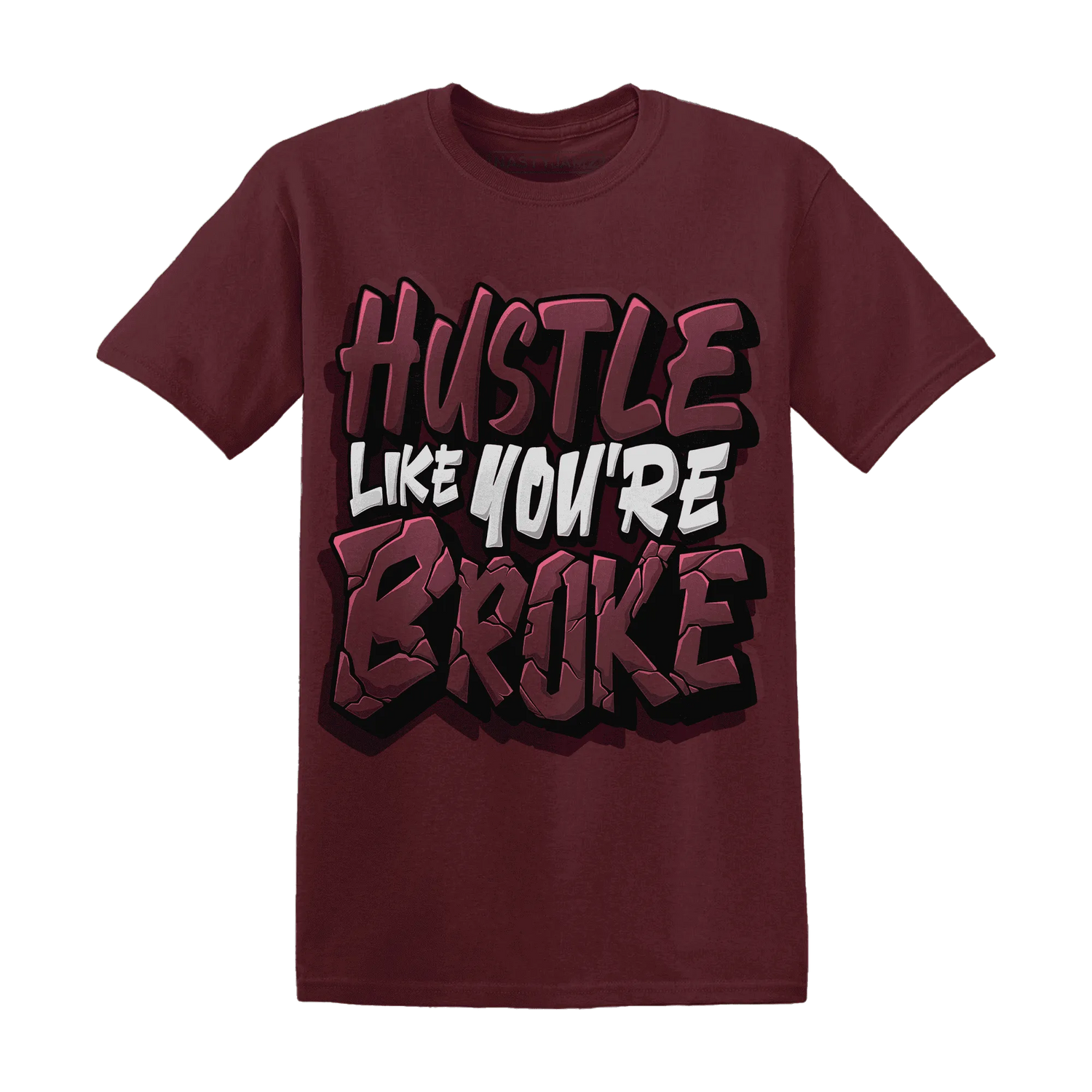 NastyJamz-VaporMax-Night-Maron-Burgundy-T-Shirt-Match-Hustle-Like-Broke