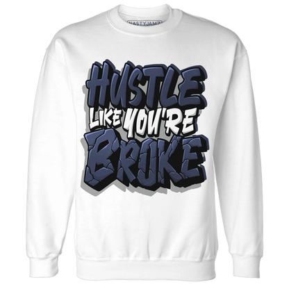 VaporMax-Plus-Midnight-Navy-White-Metallic-Silver-NastyJamz-Sweatshirt-Match-Hustle-Like-Broke