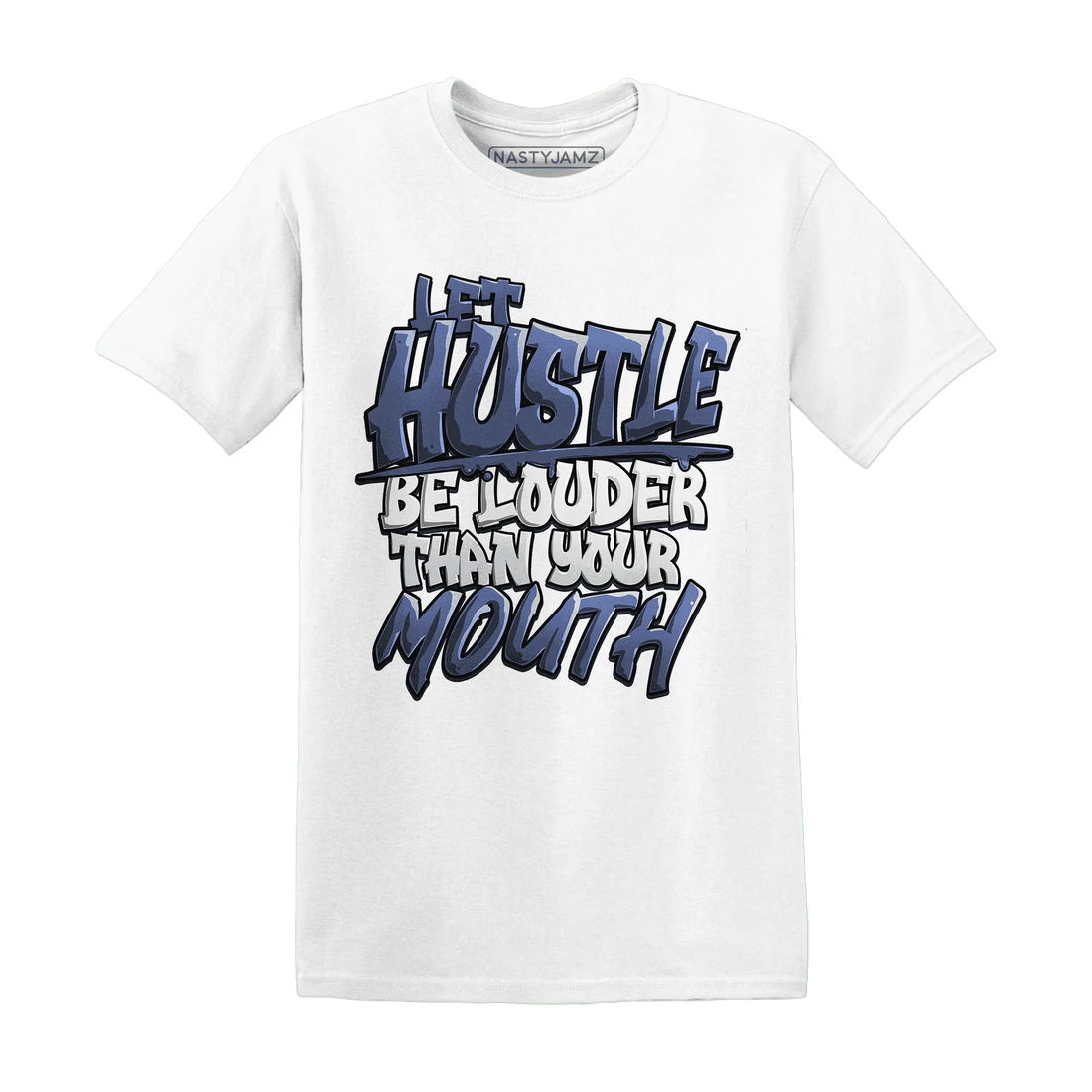 NastyJamz-Low-Diffused-Blue-11s-T-Shirt-Match-Hustle-Louder