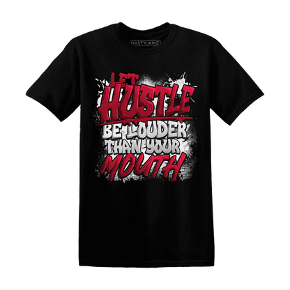 NastyJamz-Retro-Red-Taxi-12s-T-Shirt-Match-Hustle-Louder