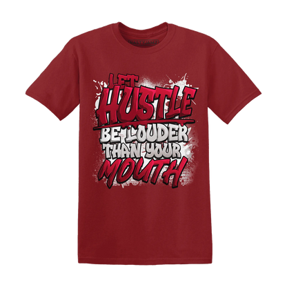 NastyJamz-Retro-Red-Taxi-12s-T-Shirt-Match-Hustle-Louder